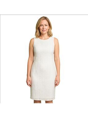 CeCe White Lace Shift Dress Size 2